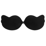 Maxbell Fashion Invisible Self-Adhesive Silicone Bra Front Closure Strapless Black B