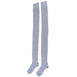 Maxbell Winter Warm Leg Warmers Long Boots Knit Knee High Crochet Socks Light Grey