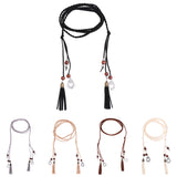 Maxbell Ladies Girls Women Skinny Thin Fashion Waist Belt Waistbelt Tassel Black