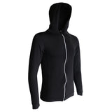 Maxbell Men Long Sleeve Running Training Zip Hoodie Sports Quick Drying XXXL Black