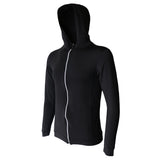 Maxbell Men Long Sleeve Running Training Zip Hoodie Sports Quick Drying XXXL Black