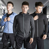 Maxbell Men Long Sleeve Running Training Zip Hoodie Sports Quick Drying XXXL Black