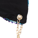 Maxbell Fashion Bling Hats Ladies Headband Bling Rhinestone Women Blue Purple