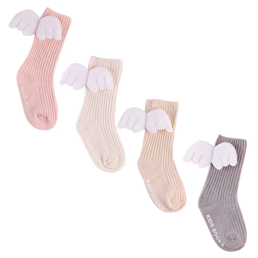 Maxbell 1 Pair Girls Boys Baby Cotton Socks Childrens Kids Lovely Designer L Beige