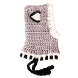 Maxbell Winter Kids Hat Crochet Knitted Caps Coif Hood Scarf Earflap Beanies Grey