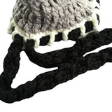 Maxbell Winter Kids Hat Crochet Knitted Caps Coif Hood Scarf Earflap Beanies Grey