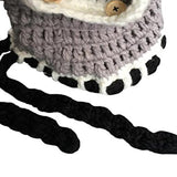 Maxbell Winter Kids Hat Crochet Knitted Caps Coif Hood Scarf Earflap Beanies Grey