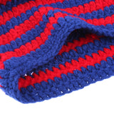 Maxbell Novelty Beard Hat Face Mask Winter Ski Knit Beanie Cap with Detachable Beard Red Blue