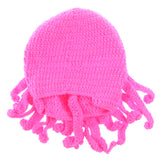 Maxbell Unisex Beard Hat Knit Beanie Cap Winter Warm Octopus Hat Windproof Funny Rose