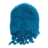 Maxbell Unisex Beard Hat Knit Beanie Cap Winter Warm Octopus Hat Windproof Funny Blue