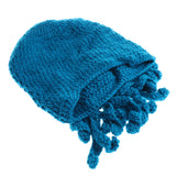 Maxbell Unisex Beard Hat Knit Beanie Cap Winter Warm Octopus Hat Windproof Funny Blue