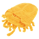 Maxbell Unisex Beard Hat Knit Beanie Cap Winter Warm Octopus Hat Windproof Funny Yellow