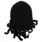 Maxbell Unisex Beard Hat Knit Beanie Cap Winter Warm Octopus Hat Windproof Funny Black