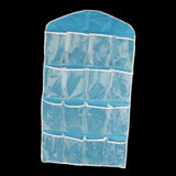 Maxbell 16 Pockets Door Wall Hanging Organizer Sock Underwear Storage Bag Blue 3
