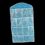 Maxbell 16 Pockets Door Wall Hanging Organizer Sock Underwear Storage Bag Blue 3