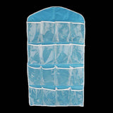 Maxbell 16 Pockets Door Wall Hanging Organizer Sock Underwear Storage Bag Blue 3