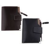 Maxbell Mens Zipper Buckle PU Leather Cash Card Holder Purse Clutch Wallet Black