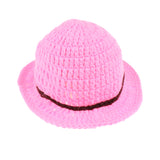 Maxbell Newborn Girls Boys Crochet Knit Costume Photo Photography Props Hat Pink