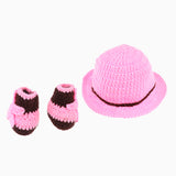 Maxbell Newborn Girls Boys Crochet Knit Costume Photo Photography Props Hat Pink