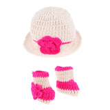 Maxbell Newborn Girls Boys Crochet Knit Costume Photo Photography Props Hat White