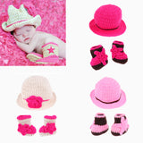 Maxbell Newborn Girls Boys Crochet Knit Costume Photo Photography Props Hat White