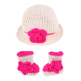 Maxbell Newborn Girls Boys Crochet Knit Costume Photo Photography Props Hat White