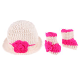 Maxbell Newborn Girls Boys Crochet Knit Costume Photo Photography Props Hat White