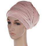 Maxbell Fashion Womens Velvet Scarf Shawl Head Wrap Cap Hat Multiple Uses Pink