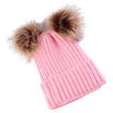 Maxbell Cute Newborn Baby Girls Boys Winter Knitted Hats Caps Beanies Pink