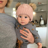 Maxbell Cute Newborn Baby Girls Boys Winter Knitted Hats Caps Beanies Pink