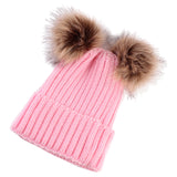 Maxbell Cute Newborn Baby Girls Boys Winter Knitted Hats Caps Beanies Pink