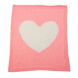 Maxbell Soft Knit Blanket Sleeping Swaddle Cot Crib Wrap Quilt for Toddler Baby Kids Pink