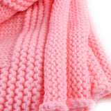 Maxbell Soft Knit Blanket Sleeping Swaddle Cot Crib Wrap Quilt for Toddler Baby Kids Pink