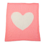 Maxbell Soft Knit Blanket Sleeping Swaddle Cot Crib Wrap Quilt for Toddler Baby Kids Pink