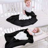 Maxbell Soft Knit Blanket Sleeping Swaddle Cot Crib Wrap Quilt for Toddler Baby Kids Pink