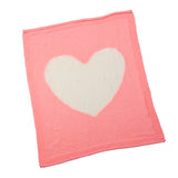 Maxbell Soft Knit Blanket Sleeping Swaddle Cot Crib Wrap Quilt for Toddler Baby Kids Pink