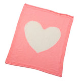 Maxbell Soft Knit Blanket Sleeping Swaddle Cot Crib Wrap Quilt for Toddler Baby Kids Pink