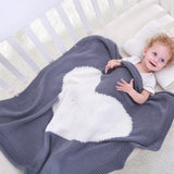 Maxbell Soft Knit Blanket Sleeping Swaddle Cot Crib Wrap Quilt for Toddler Baby Kids Pink