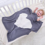 Maxbell Soft Knit Blanket Sleeping Swaddle Cot Crib Wrap Quilt for Toddler Baby Kids Pink