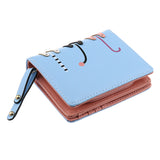 Maxbell Women Zipper Leather Purse Ladies Clutch Coin Bag Wallet Holder Light Blue