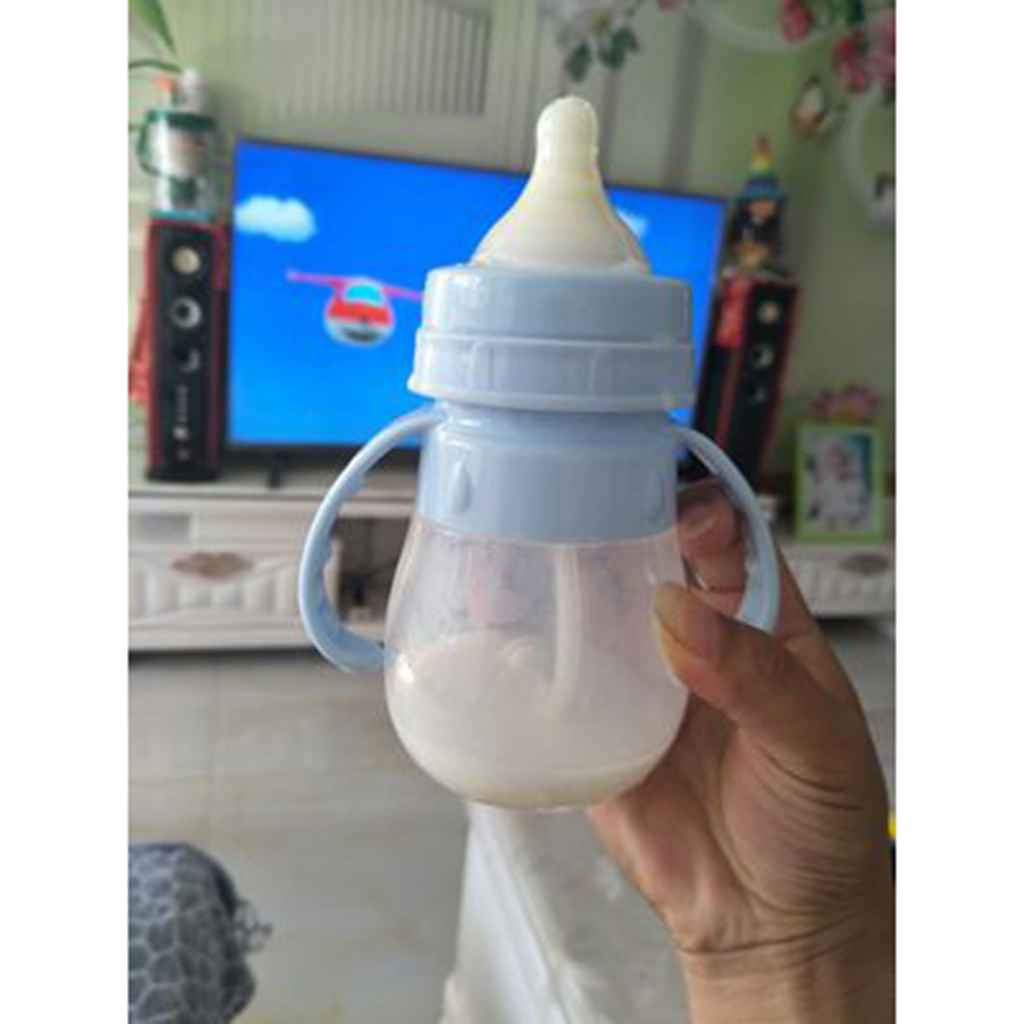 Maxbell Baby Silicone Feeding Bottle Feeder Infant Milk Formula Bottle 140ML Blue