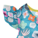 Maxbell Lace Strap Romper Cute Jumpsuit for Baby Girl Toddler One-Pieces 80cm Blue