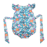 Maxbell Lace Strap Romper Cute Jumpsuit for Baby Girl Toddler One-Pieces 80cm Blue