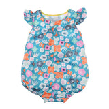 Maxbell Lace Strap Romper Cute Jumpsuit for Baby Girl Toddler One-Pieces 80cm Blue