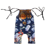 Maxbell Cute Baby Girls Floral Tassel Jumpsuit One-Pieces Sling Romper 70cm