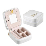 Maxbell Portable Travel Jewellery Box Jewellery Case Storage Gift White