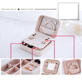 Maxbell Portable Travel Jewellery Box Jewellery Case Storage Gift White