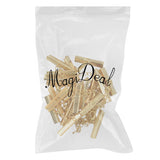 Maxbell 12Pcs Ends Clip Beads Lobster Clasp With Extender Chain Gold 30 x 6mm