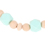 Maxbell DIY Silicon Teething Bracelet Baby Teether Toy Wooden Beads -6