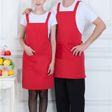Maxbell 2 Pockets Adjustable Strap For Men Women Home Cooking Kitchen Aprons  Red